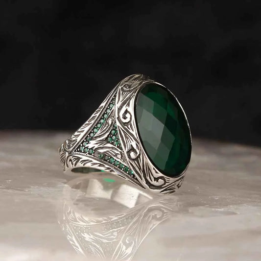 Chevalière Homme en Argent 925 Zirkon – Élégance et Style - BIJOUNOUR